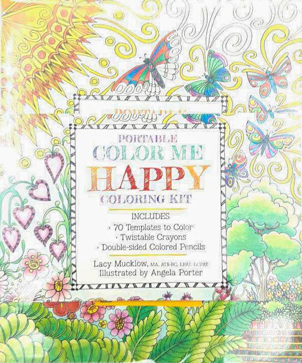 2 Color Me Adult Coloring Books Stress Free Happy Zen Book 66916