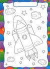 Peel & Stick Colouring Book: Rocket