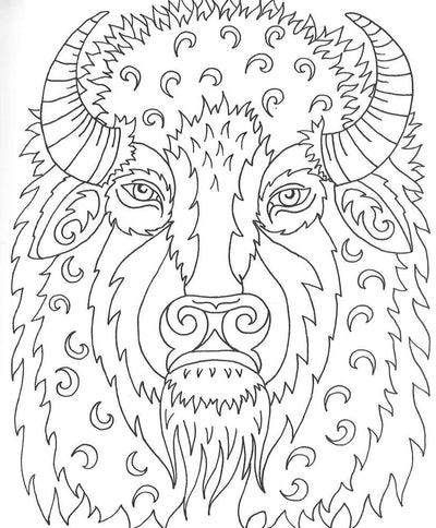 Zendoodle Coloring Big Picture: Magnificent Animals