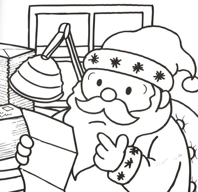 Mr Men A White Christmas Colouring Storybook