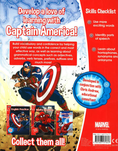 Captain America: English Vocabulary, Ages 6-7 (Marvel Learning)
