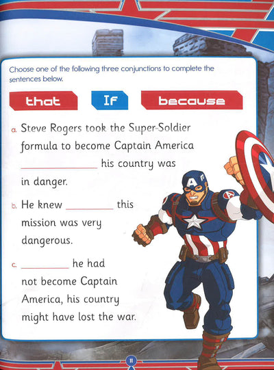 Captain America: English Vocabulary, Ages 6-7 (Marvel Learning)