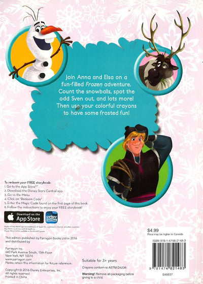 Disney Frozen Snowflakes And Sparkles: With Crayon Keeper!
