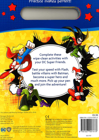 Dc Super Friends Wipe-Clean Activity Book: Write, Wipe And Write Again!