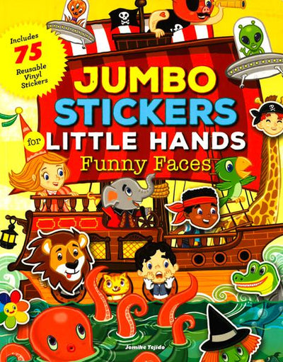 Jumbo Stickers For Little Hands: Funny Faces: Includes 75 Stickers