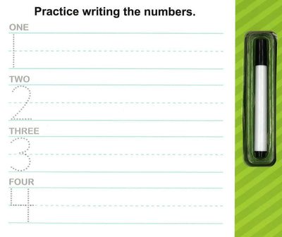 Writing Practice: Numbers Wipe - Clean Book