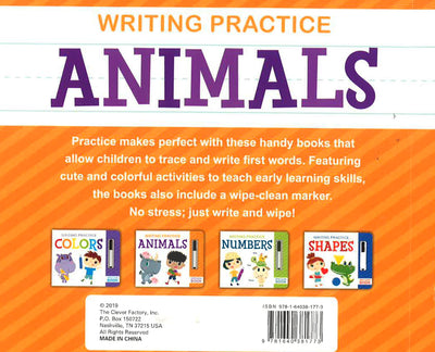 Writing Animals : Animals Wipe-Clean Book