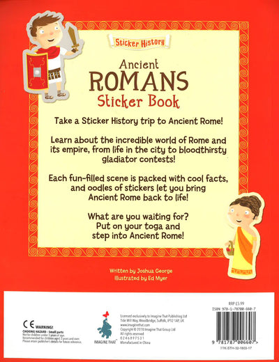 Sticker History Ancient Romans Sticker Book