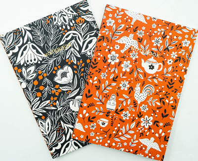 Folk Art Set Of 2 Notebooks