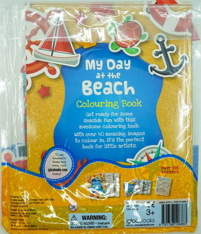 My Day At The Beach Colouring Bag