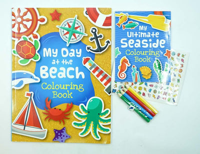 My Day At The Beach Colouring Bag