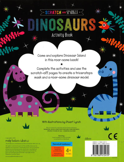 Scratch Sparkle Dinosaur Activity Book