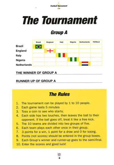 Fantastic Press-Out & Play: Football Tournament