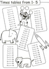 Time Tables Colouring And Activity Books