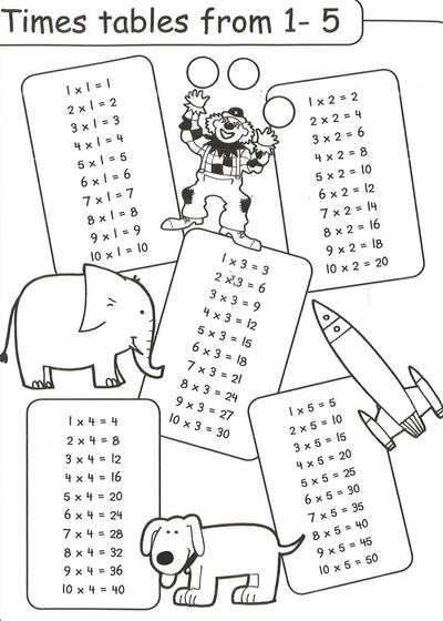 Time Tables Colouring And Activity Books