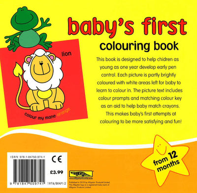 Baby's First: Colouring Book (Blue/Yellow)