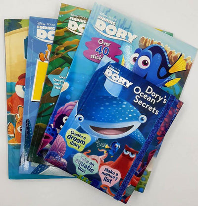 Finding Dory 5 Books Collection Pack In Zip Lock: Activity Sticker Colouring Story Book Fun